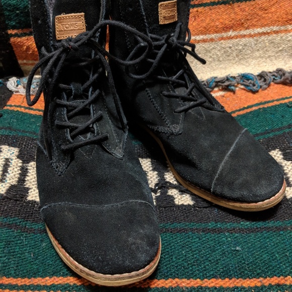 Toms Shoes - Toms Women's Black Suede Alpa Boot- Size 8